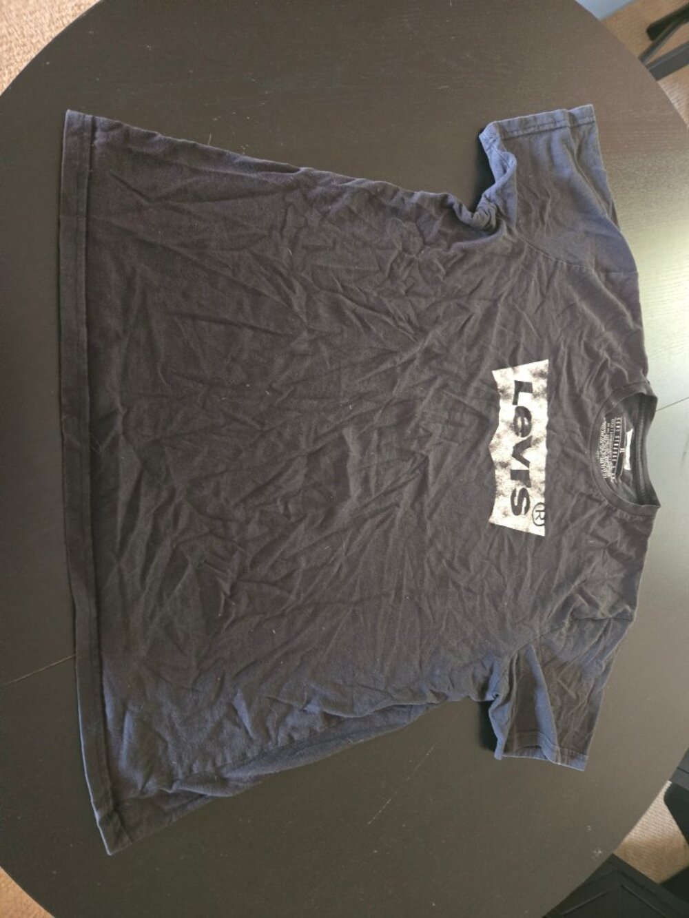 Levi's Men's Box Logo Crew Neck T-Shirt Black XL